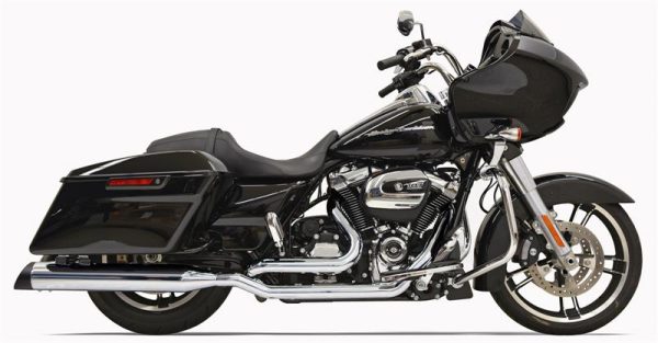 BASSANI Chrome True-Dual Down Under Headpipes w/Heat Shield - 11515A