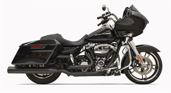 BASSANI Black True-Dual Down Under Headpipes w/Heat Shields - 11525A