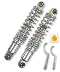 DRAG SPECIALTIES 13 in. Chrome Heavy Duty Premium Ride Height Adjustable Shock - 1310-1673