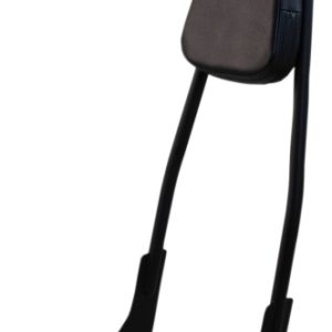 MOTHERWELL PRODUCTS Matte Black One-Piece Tall Rigid Sissy Bar w/Pad - MWL-156T-18-MB-WP