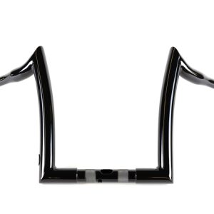 FACTORY 47 Gloss Black 1 1/2 in. Signature 12 in. Rise Handlebar - hb1825012b