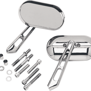 KURYAKYN Chrome Magnum Mirror Set - 1428