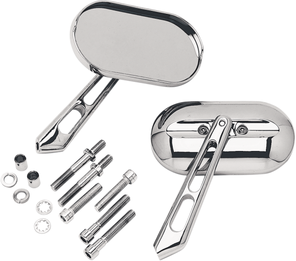 KURYAKYN Chrome Magnum Mirror Set - 1428