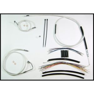 MAGNUM Custom Sterling Chromite II Designer Series Handlebar Installation Kit for Use w/12 in. - 14 in. Ape Hangers - 387281