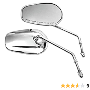 BIKERS CHOICE Chrome Tapered Short Stem Mirrors - 70235