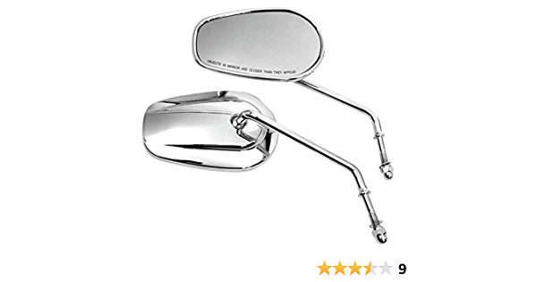 BIKERS CHOICE Chrome Tapered Short Stem Mirrors - 70235