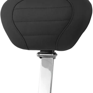 MUSTANG SEATS Black Deluxe Touring Driver Backrest Pad & Post - 79012