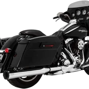 VANCE & HINES Chrome Eliminator 400 Slip-On Mufflers w/Black End Caps - 16706