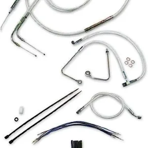 MAGNUM Custom Sterling Chromite II Designer Series Handlebar Installation Kit for Use w/15 in. - 17 in. Ape Hangers (w/ABS) - 387262