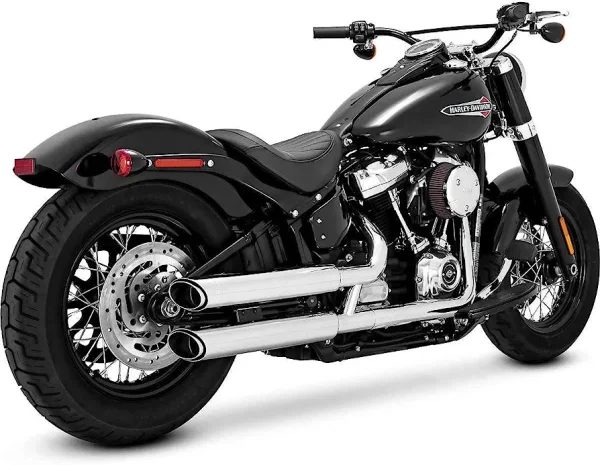 VANCE & HINES Chrome Twin Slash 3 Inch Slip-On Mufflers - 16875