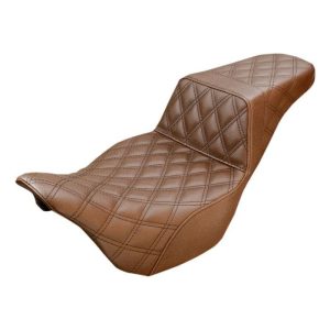 SADDLEMEN Brown Lattice Stitch Step-Up Seat - 808-07B-175BR