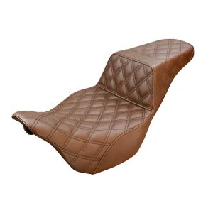 SADDLEMEN Brown Lattice Stitch Step Up Seat - 808-07B-176BR