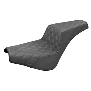 SADDLEMEN Black Full Coverage Diamond Pattern LS-Step Up Seat - 818-30-175