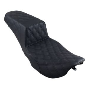 SADDLEMEN Black Lattice Stitch Step-Up Seat - 897-06-175