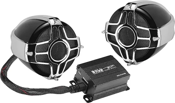 BOSS AUDIO Black/Chrome 600-Watt Bluetooth 3 in. Speaker Kit - MC440B