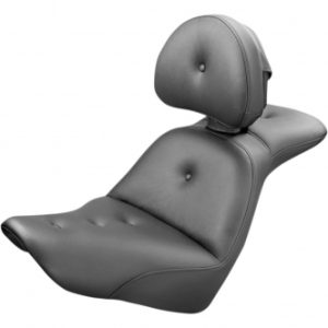 SADDLEMEN Black Explorer RS Seat w/Driver Backrest - 818-29-030RS