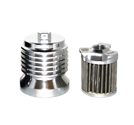 FLO OIL FILTERS Machined Aluminum FLO Stainless Steel Reusable Spin-On Oil Filter - PCS4C