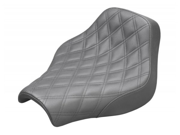 SADDLEMEN Black Renegade Lattice Stitch Solo Seat - 818-30-002LS