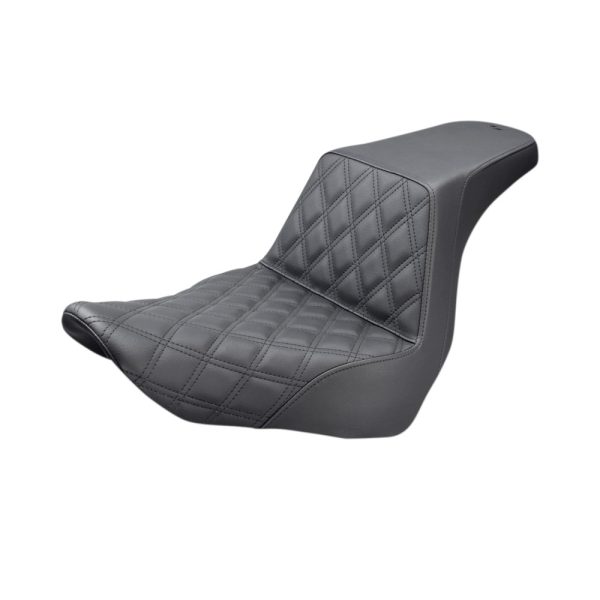 SADDLEMEN Black Lattice Stitch Step-Up Seat - 818-29-175