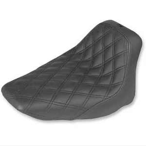 SADDLEMEN Black Renegade Lattice-Stitch Solo Seat - 806-15-002LS