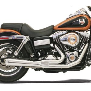 BASSANI Chrome Short 2-1 Road Rage Exhaust System w/Heat Shields - 13112J