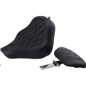 MUSTANG SEATS Black Wide Tripper Diamond Stitch Seat w/Drivers Backrest - 83034