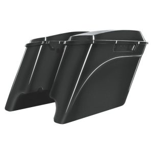 HOGWORKZ Black Pearl Dual Cut Stretched Saddlebags 4 in. Extended - HW149084