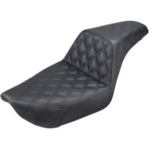 SADDLEMEN Black Lattice Stitch Step-Up Seat - 896-04-175