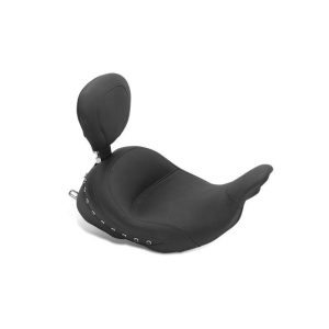 MUSTANG SEATS LowDown™ Solo Seat w/Black Pearl-Centered Studs and Driver Backrest - 79912