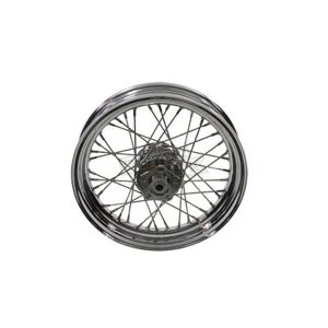 V-TWIN MANUFACTURING Chrome 16 in. x 3 in. 40 Spoke Wheel Assembly for Single Disc - 52-0179