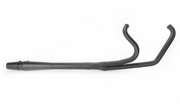 THUNDERHEADER Black Long Style High-Performance 2-Into-1 Exhaust System with Heat Shields - 1024SB