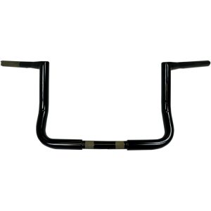 LA CHOPPERS 10" Gloss Black Twin Peaks Ape Hanger 1-1/4" Handlebars - LA-7361-10B