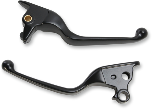 DRAG SPECIALTIES Matte Black Wide Blade Lever Set - 0610-1683