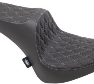 DRAG SPECIALTIES Black Double Diamond Predator III Seat - 0802-1360