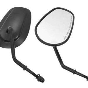 BIKERS CHOICE Black Tapered Short Stem Mirrors - 70237