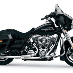 THUNDERHEADER Chrome Long Style High-Performance 2-Into-1 Exhaust System with Heat Shields - 1074S